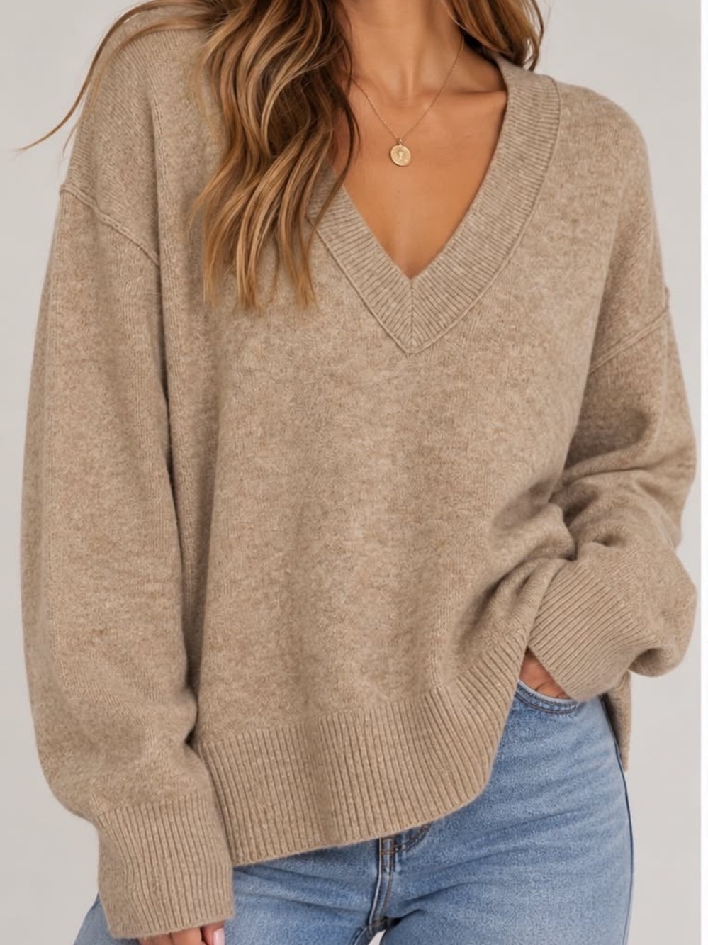 AERIE REAL SOFT VNECK CREWNECK